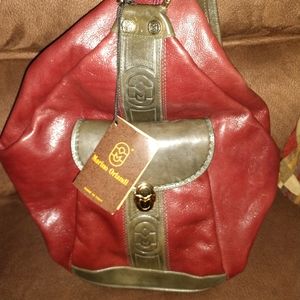 Marino Orlandi leather backpack or bucket bag